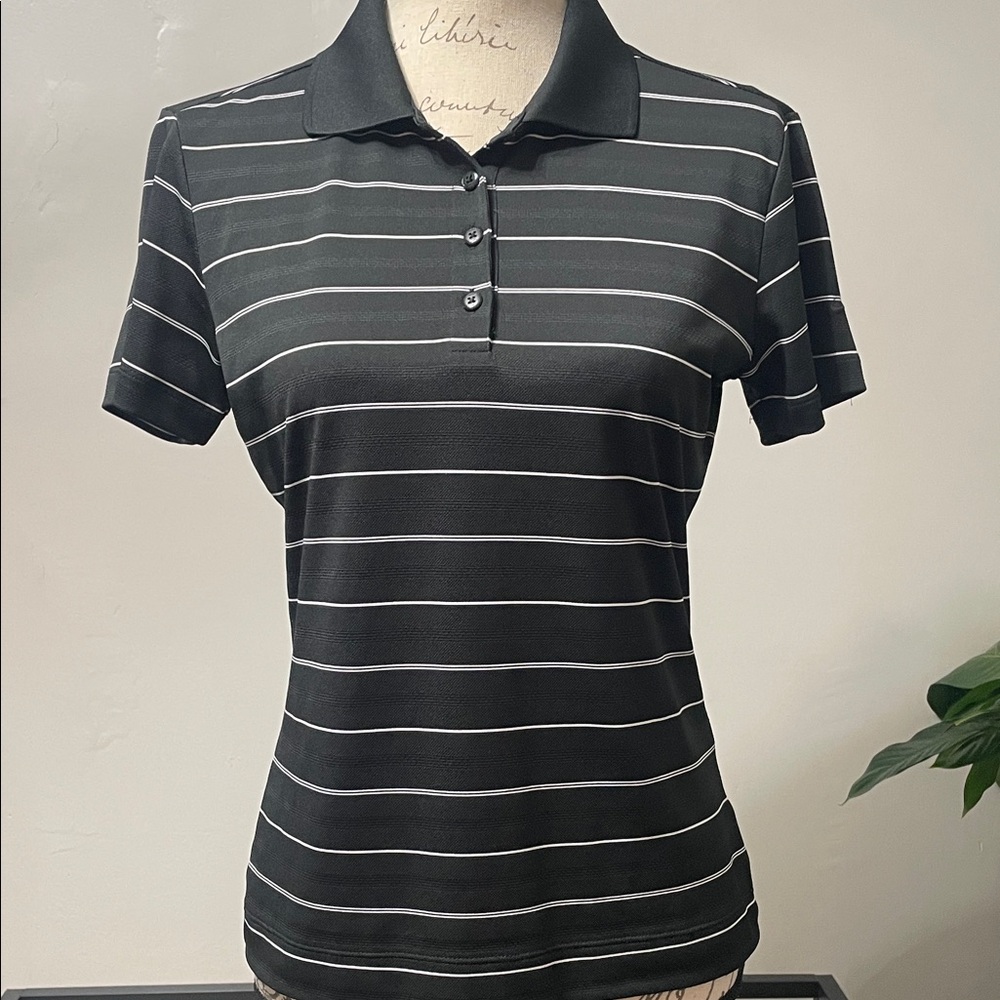 Black Nike Striped Women’s Golf Shirt